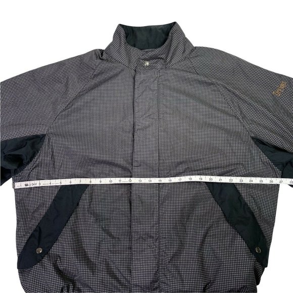 FootJoy DryJoys Vintage Full Zip Lined Weather Golf Jacket Houndstooth Men's XL - Picture 11 of 12